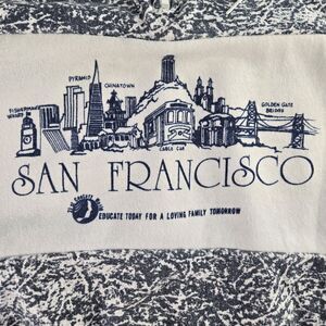 Vintage San Francisco Womens‎ Large Blue Fleece Quarter Zip Pullover Sweatshirt